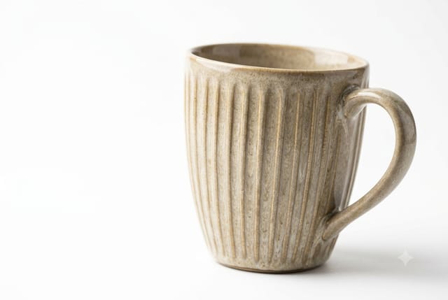 Ridge Stoneware Mug — detail