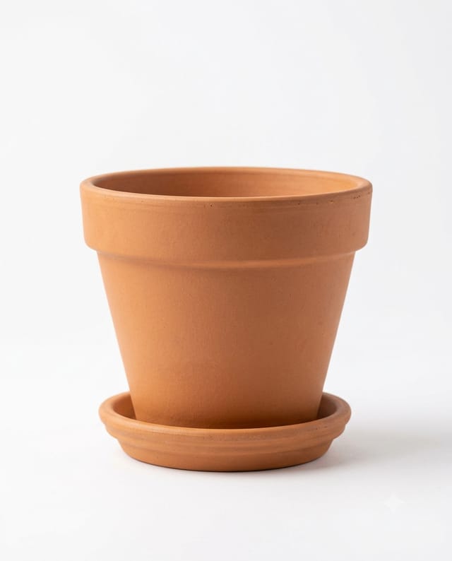 Terracotta Planter — studio view